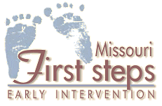 A logo for the missoula first steps early intervention program.
